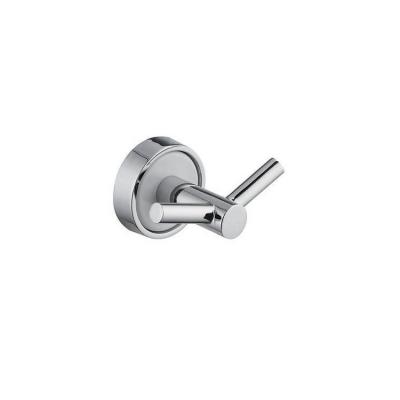 China Chrome Round Robe Hook Bathroom Accessories Brass Robe Hook Silver Robe Hook for sale