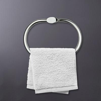 China Simple Design Modern Round Bathroom Accessories Gold Brass Towel Ring for sale