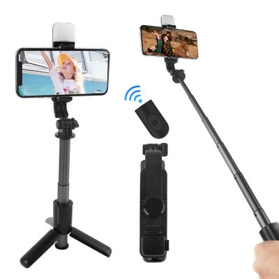 China Foldable Ripoint L10S Light Weight Selfie Stick Selfie Tripod Flexible Filling Foldable Wireless Remote Stick for sale