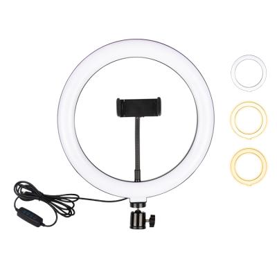 China Ripoint PORTABLE Adjustable Color Tempurate LED Dimmable Selfie Photographic Lighting Makeup Ring Light for sale