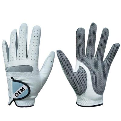 China Genuine Leather Eastinear Golf Glove OEM ODM Cabretta Soft Genuine Leather Soft Removable Durable Fit Ultrathin Breathable Golf Gloves for sale