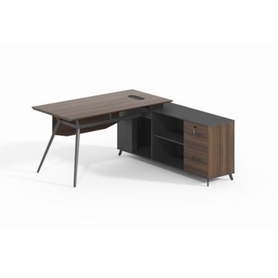 China Modern Furniture Office Convertible Desk, High Tech Home Office L Shaped Luxury Executive Modern Wooden Desk for sale