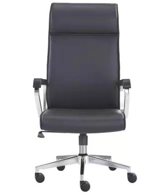 China High Quality Leather Stainless Base Boss Executive Office Chair (Waist) High Swivel Adjustable Back Armrest for sale