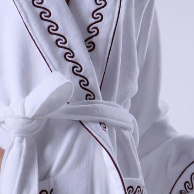 China Hotel Beling QUICK DRY Textile Customized Luxury White 100% Cotton Bathrobe for sale