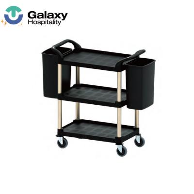 China Durable New Plastics Stainless Steel Vegetable Kitchen Collection Trolley Restaurant Serving Cart for sale