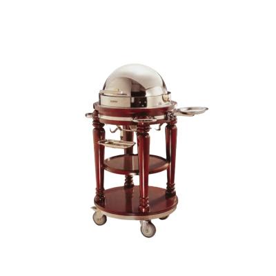 China MOQ Durable Hotel Low Bar Dish Cart Tea Mobile Cart Adjustable Serving Food Cart for sale