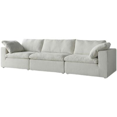 China Tufted Extended Sofa with Ottoman Modular Sectional 4-Piece Chaise Feather Couch Living Room Reversible Sofa for sale