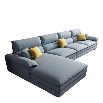 China Cheap Nordic Modern Design Sofa Bed L Shape Sectional Fabric Velvet Living Room Office Recliner Sofa Set Furniture Couch Living Room Sofas for sale