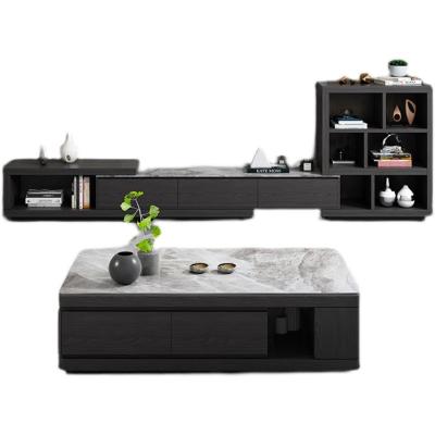 China Modern Adjustable Wooden Marble TV Bench Unit Cabinet TV Stand TV Storage Cabinet (Other) with 2 Drawers for Living Room for sale