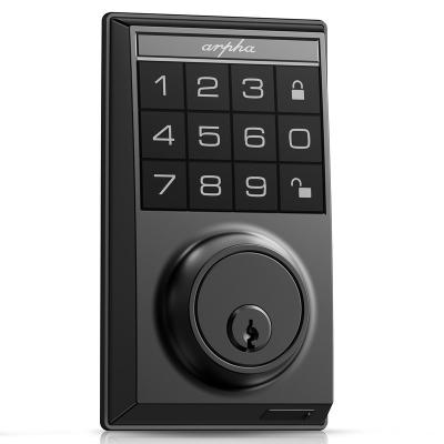 China Home Hotel Apartments Office Arpha D100 Smart Lock Aluminum Deadbolt App Control Door Lock Smart for sale