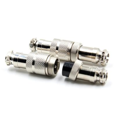 China audio & Aviation GX12/GX16/GX20 panel connector male female socket 2/3/4/5/6/7/8/9/10/12/14/15pin visual metal socket mating type connector for sale