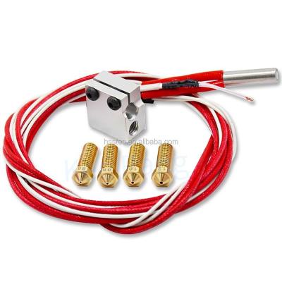 China 3D Printer Volcano Eruption Hotend Kit V5 V6 w/4 Nozzle Kit V5 V6 1.75mm Heater V5 V6 1.75mm Kit 12V 40W for sale