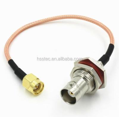 China Female RF BNC Jack To SMA Male Plug RG316 Pigtail RF Jumper Cable 15CM for sale