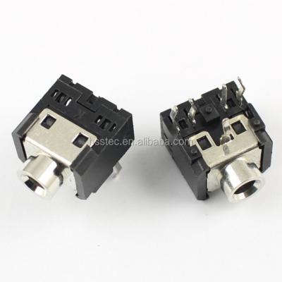 China DIP 3.5mm Pin Automotive Audio Female 6 Connector Stereo Earphone Jack PJ306 for sale