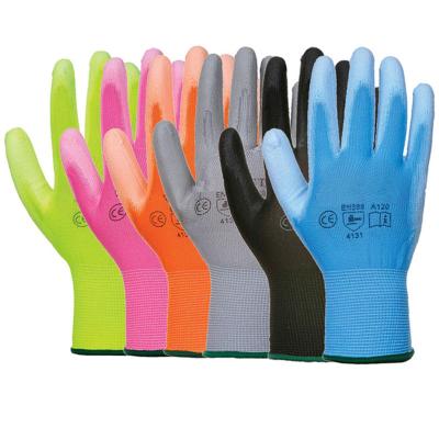 China PU Work Gloves PU Boxing Gloves Flexible Nylon PU Leather Boxing Gloves for sale