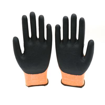 China Nitrile Gloves Nitrile Gloves Anti-Slip Coated Grip Safe Nitrile Working Gloves For Handling Tile And Stone for sale