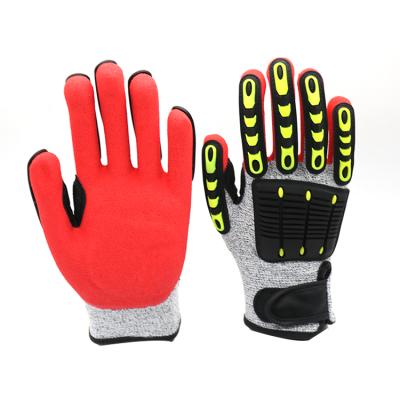 China Anti Impact Cut Resistant Shock Resistant TPR Gloves Anti Impact Gloves Mechanic Gloves for sale