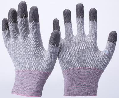 China Lint Free PU Coated Antistatic ESD Hand Gloves And Industrial Work Gloves for sale