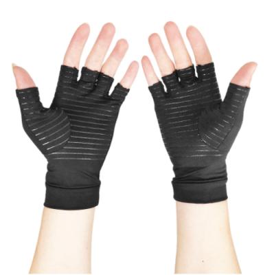 China Increases Blood Flow OEM/ODM Spandex Women Men Work Out Hand Heated Anti Arthritis Sports Gym Half-Finger Compression Gloves for sale