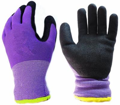 China Cold Water Anti Oil Make Sandy Nitrile Coated Glove Winter Warm Gloves For Automotive Industry Resistant for sale