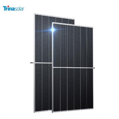 China Solar Panel System Trian Solar Panel 110 Black Bifacial Cell 445Wp 450Wp 455Wp 550+ Full Panels In Warehouse for sale