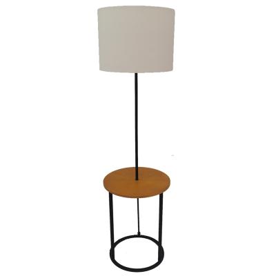 China Modern Customizable Modern Wooden Floor Lamp Indoor Storage Around Shelves With Cable For Living Room Bedroom for sale