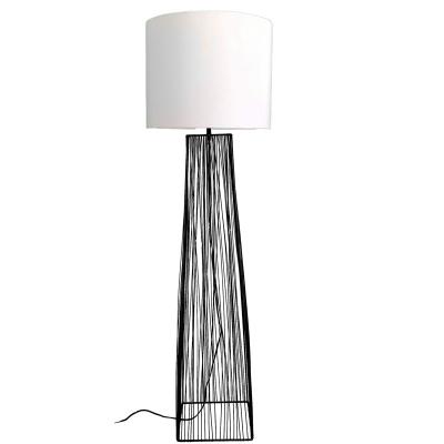 China Best Selling Modern Lighting Creative Nordic Floor Lamp Quality Metal Painting Fabric White Shade White Desk Lamp for sale