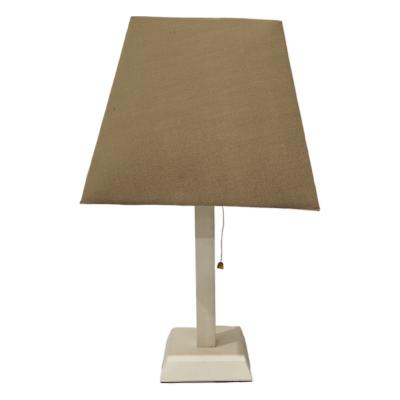 China Factory Sales OEM Style Smart Warm White Wood Table Lamp Warm White Retro Shade Table Cloth Lamps for sale