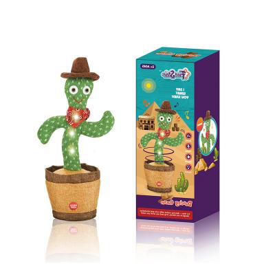 China Popular Dancing Cactus Toy Doll Decorative Stuffed Plant Dancing Drum Cactus Plush Dancing Toy New for sale