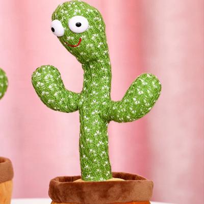 China 2021 New Sale Funny Talking Electric Dance Singing Cactus Toy Rehearsal Shake Dance Hot Electronic Recording Plush Toy for sale