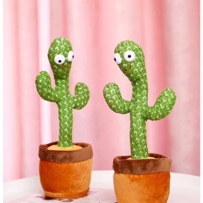 China China Wholesale Cute Dancing Flowerpot Twisting Cactus Talking Dancing Cactus Plush Doll Singing Music Toy Speak for sale