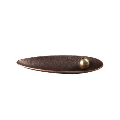 China Chinese Incense Factory Price Wholesale Luxury New Style Ship-Type Copper Ball Incense Stick Holder for sale