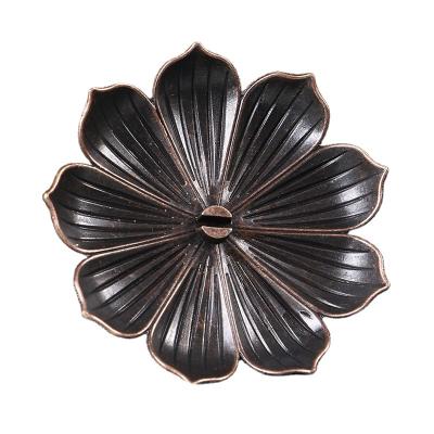 China Chinese Incense Online Wholesale Decoration New Style Alloy Outdoor Three Layer Lotus Incense Stick Holders for sale