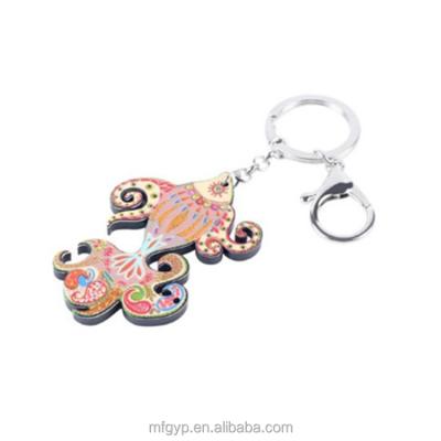 China Promotion Gift Delicacy Chic Colorful Fish Acrylic Crafts For Charms Key Rings Pendant Necklaces for sale