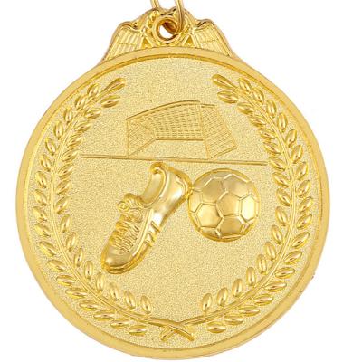 China Europe Custom Engraved Creative Zinc Alloy Sports Football Metal Award Medal for sale