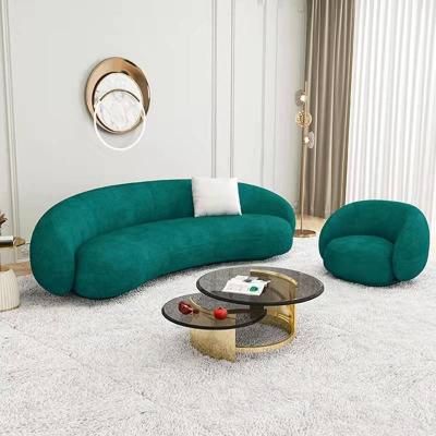 China Other Bow Contemporary Sofa Set For Living Room Modern And Luxury Italian Minimalist Fabric Technology Special Shaped Sofas for sale