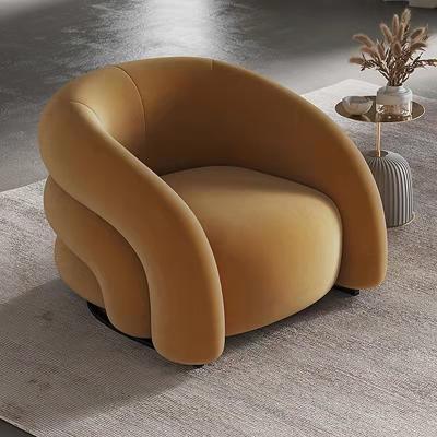 China Italy Style Sofa Chair Nordic Luxury Modern Single Armchair Adjustable Light Velvet Single Leisure Chair (Other) for sale