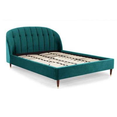 China Seafoam Margot Super King Size Soft Bed, Velvet Blue/Green/Pink for sale