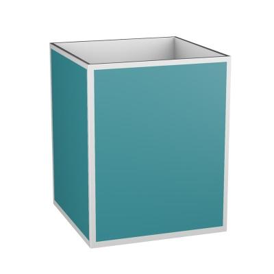 China New Customized Viable Customized Handmade Waste Bin Sky Blue Office Dust Bin With Logo Printing Dust Organizer for sale