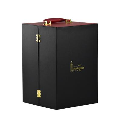 China Luxury High End Wine Beverage Tote Bag For Two Bottles With Wine Set Packaging for sale