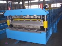 China Rollo doble de acero galvanizado de la cubierta que forma la máquina para el panel de pared 0.3-0.8m m en venta