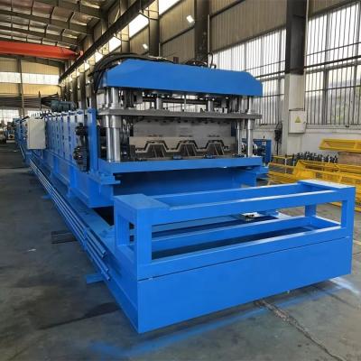 China 1220mm Coil Width Floor Deck Roll Forming Machine with 1 Station Embossing for sale