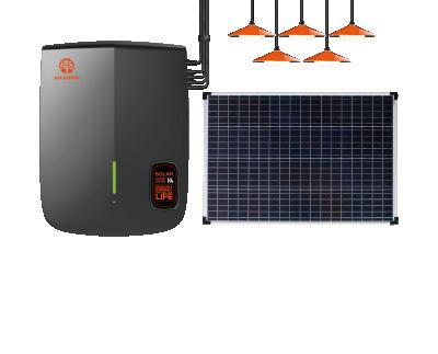 China JUA Energy 60W Solar Power Generator Home Solar Power System Home With 12V DC 24 Inch TV For House for sale