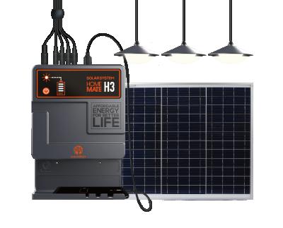 China JUA Home Energy LiFePo4 Battery Solar Power System Rechargeable House with 3 Lights for Home Use for sale