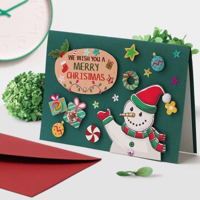 China Materials that respect the environment. 2021 Aegean Gift Non-Toxic Christmas Gift Set Family Children Merry Christmas Invitation Message Greeting Cards Beauty Gift Set for sale