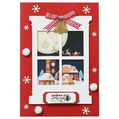 China New Style Europe DIY Merry Christmas Greeting Card Custom 3d Pop Up Cards for sale