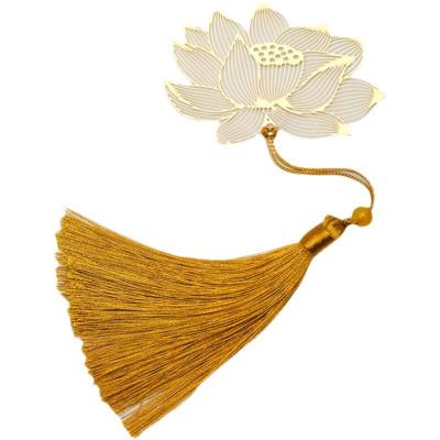 China China Sublimation Personalization Vintage Style Lotus Flower Maple Leaf Bookmark Metal for sale