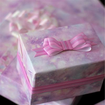 China Handmade Luxury Mirror Coated Aurora Star Gradient Color Gift Wrapping Paper Custom for sale