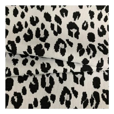 China Stretch Leopard Knitted Stretch Jacquard For Swimwear Bikini Women Nylon Polyester Spandex Animal Fabric for sale