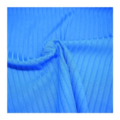 China Stretch Top 4 Way Stretch Knitted Rib Nylon Spandex Fabric For Swimwear Bikini Swimwear for sale